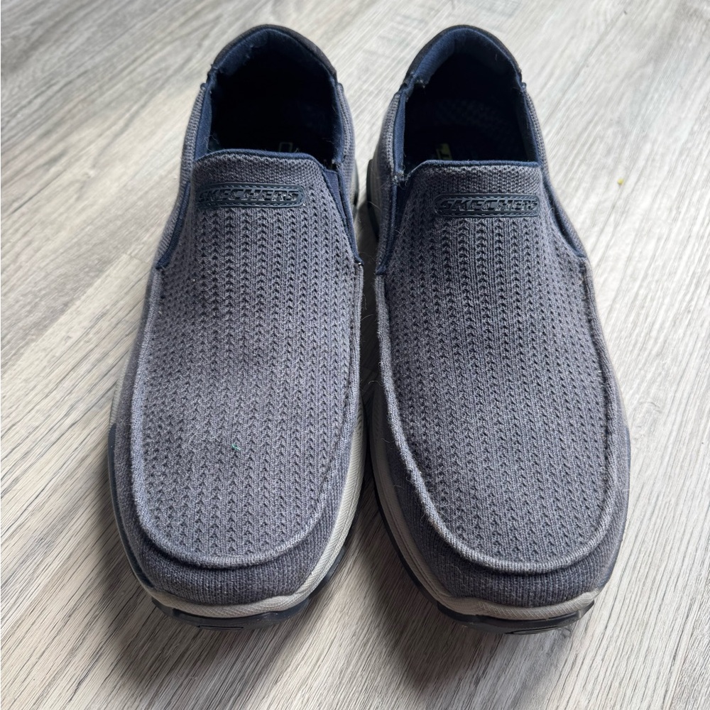 Skechers Relaxed Fit Respected Vernon Blue Goodyear Men’s Size 12 Slip On Shoes